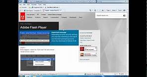 Window 7 Tutorial: Download and Install Adobe Flash Player