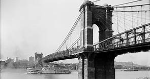 Oldest Bridge on the Ohio River, Roebling Suspension Bridge, Cincinnati, Ohio