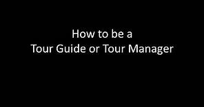 How to be a tour guide: introduction