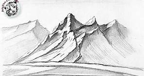 Como dibujar desde Cero #2 Como Dibujar Montañas Realistas Paso a Paso y muy Facil