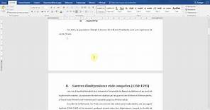 La NUMÉROTATION DE PAGE automatique simple d'un document WORD (Cours facile)