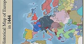 1444 A.D. Historical Map of Europe