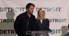 Matthew & Kelly Stafford speak at dedication for SAY Detroit Play Center