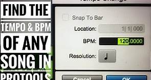 Find the Tempo, BPM, Speed, of a Song or Beat in Pro Tools