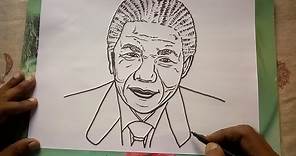 How to draw Nelson Mandela || 4 Minutes Drawing of Nelson Mandela