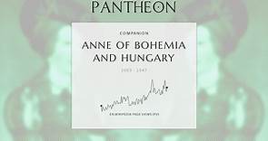 Anne of Bohemia and Hungary Biography - 16th century Queen of Germany