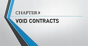 Contracts Chapter 9 Void Contracts