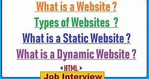 16. What is a Website & Types of Websites with Definition ?