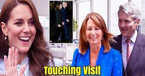 Carole Middleton is moved to tears when she first meets Catherine in hospital after surgery