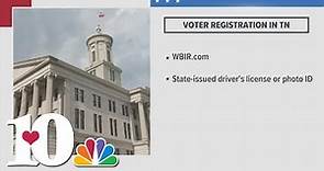 Tuesday is the deadline to register to vote in Tennessee