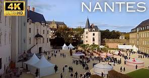 Nantes City Center, France - Walking Tour 4k