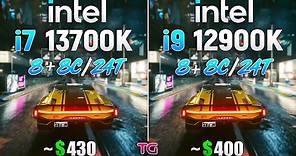Core i7 13700K vs Core i9 12900K - Test in 8 Games