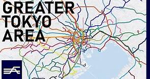 Every Operating Railway System in Greater Tokyo Area (animation)