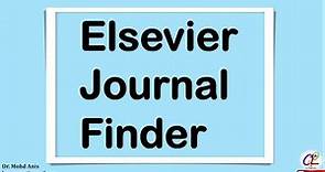 Elsevier Journal Finder