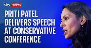 Watch live: Priti Patel delivers speech at Conservative conference