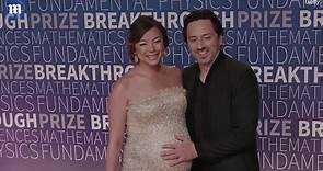 Sergey Brin and Nicole Shanahan arrive at 2018 Breakthrough Awards