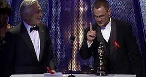 Janusz Kaminski winning the Oscar® for Cinematography for "Schindler's List"