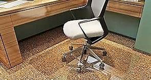 Premium Tempered Glass Chair Mat with Exclusive Beveled Edge | 36 x 46 Inch | The Ultimate in Office Elegance by Clearly Innovative, Office Chair Mat for Carpet or Hardwood Floor
