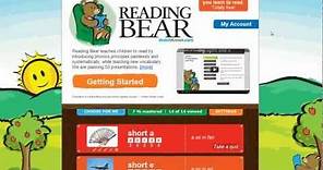 Learning to Read with Reading Bear - free phonics tutorial