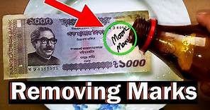 Rremoving Ink Marks From Paper Money