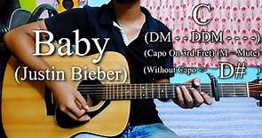 Baby | Justin Bieber | Easy Guitar Chords Lesson+Cover, Strumming Pattern, Progressions...