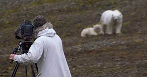 Stalked by a Polar Bear and Her Cub | BBC Earth