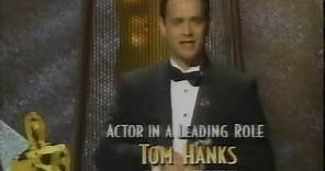 Tom Hanks winning Best Actor for Philadelphia