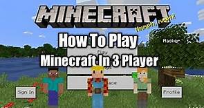 How To Play Minecraft In 3 Player