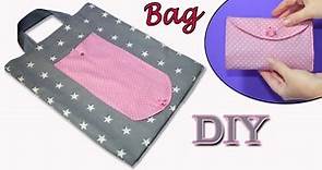 DIY REUSABLE GROCERY BAG | How to make Foldable Shopping Bag | Tutorial