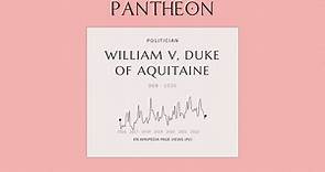 William V, Duke of Aquitaine Biography - Duke of Aquitaine and count of Poitou