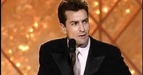 Anger Management's Charlie Sheen Wins Best Actor TV Series Musical or Comedy - Golden Globes 2002