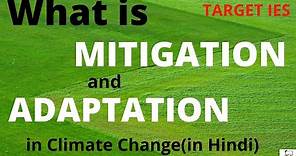 Mitigation and Adaptation in Climate Change |TARGET IES| IES lectures-Environment|