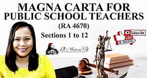 Magna Carta for Public School Teachers | Sections 1 to 12 | Joie's Universe City