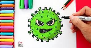 Cómo dibujar un VIRUS para Niños (Representación Gráfica)