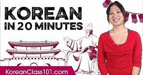 Learn Korean in 20 Minutes - ALL the Basics You Need