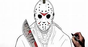 How To Draw Jason | Step By Step | Friday The 13th