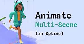 How to create 3D multi-scenes and import animations with Spline