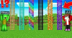 JJ and Mikey Found NEW TALLEST LADDERS of ALL TEXTURES in Minecraft Maizen!