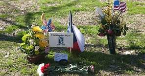 Visiting Chris Kyle's grave at the Texas State Cemetery