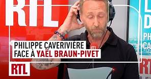 Philippe Caverivière face à Yaël Braun-Pivet, président de l'Assemblée nationale