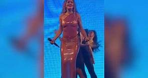 Rita Ora In Transparent Latex Dress (Live Performance)