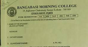 Bangabasi Morning College ka Supple Form Kese Filup Kare ???