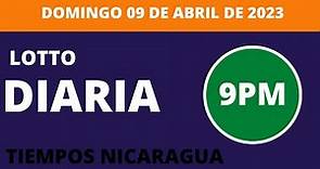 Resultados | Diaria 9:00 PM Loto Nicaragua, hoy domingo 09 de abril 2023. Tiempos Jugá 3, Fechas