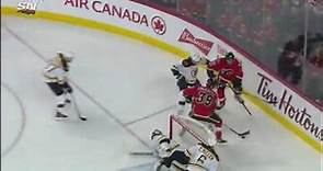 Chiasson spins out from behind net, scores 10th goal of season
