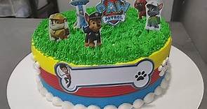 Paw Patrol cake decorating | Como decorar un pastel infantil de PAW PATROL con crema y TOPPER
