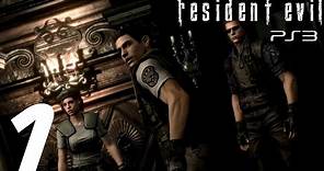 Resident Evil HD Remaster (PS3) - Chris Walkthrough Part 1 - The Mansion