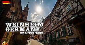 Weinheim, Germany - Walking Tour 4k - 2023 - German old Town