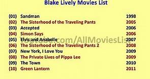 Blake Lively Movies List