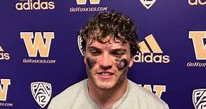 Jack Westover after Washington’s 56 to 19 victory over Boise State ￼