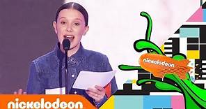 Millie Bobby Brown's Meaningful Speech After First Blimp Win 💚| Kids' Choice Awards 2018 | Nick
